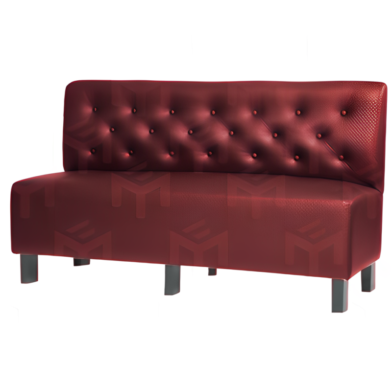 Banquette St Germain en simili cuir rouge