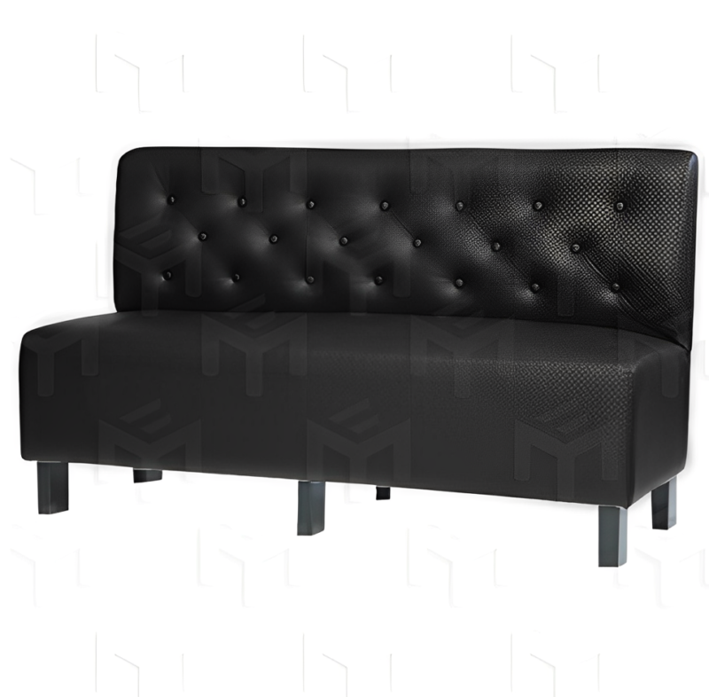 Banquette St Germain en simili cuir avec rangées de boutons