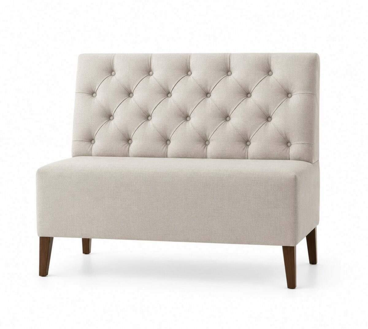 Banquette capitonnée restaurant style Chesterfield
