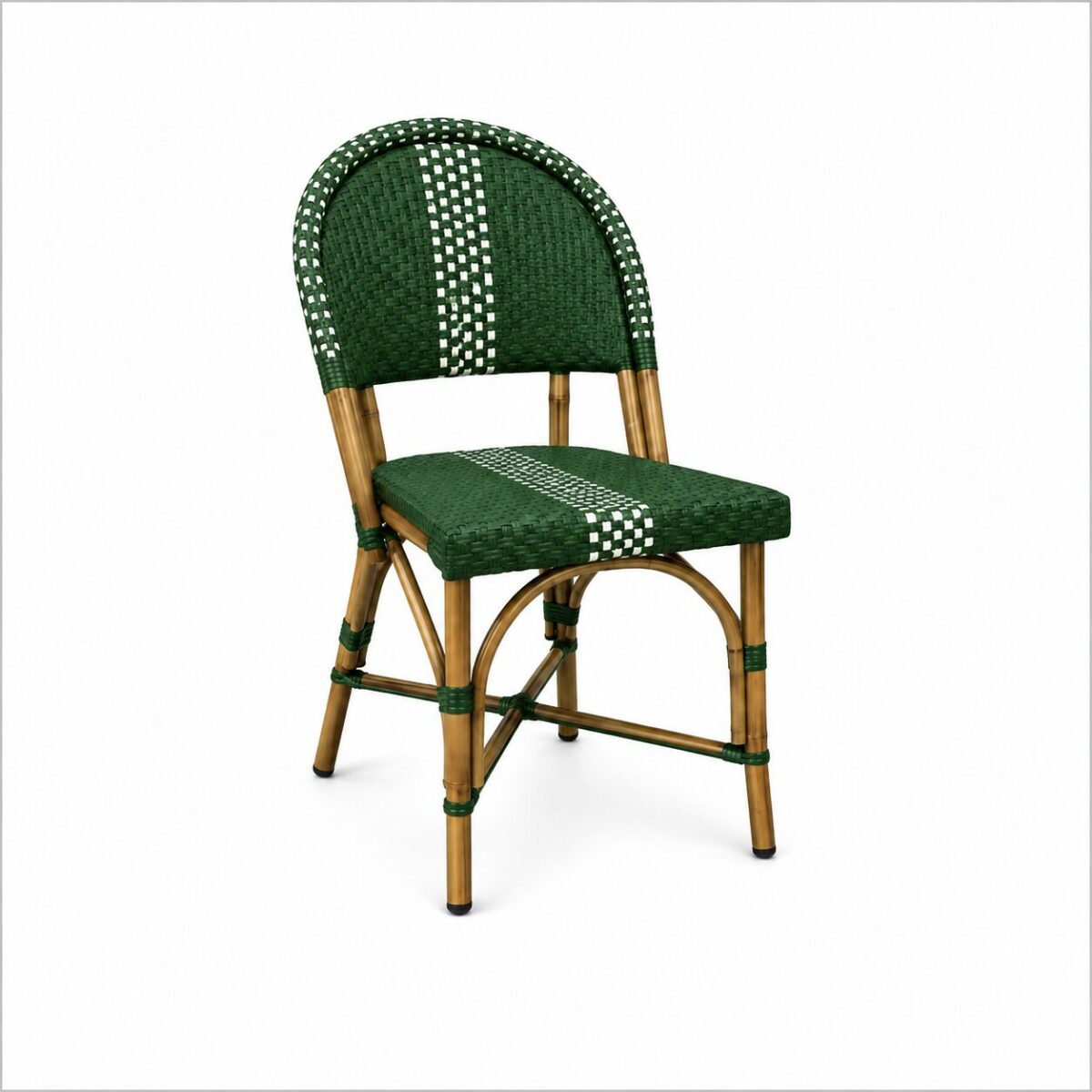 Chaise pliante pour terrasse BIARRITZ vue de face en rotin tressé