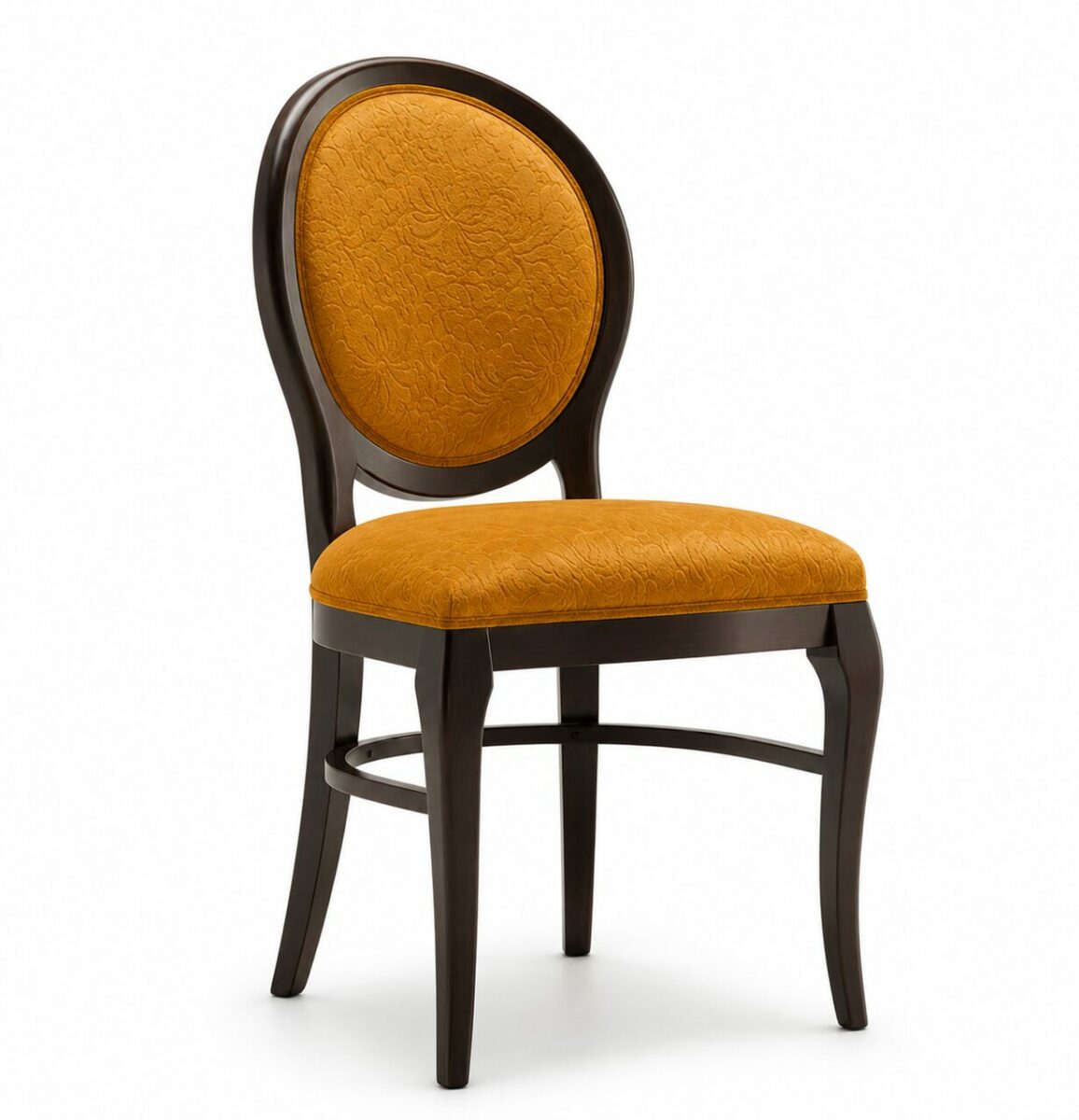 Chaise dossier ovale en bois pour restaurant