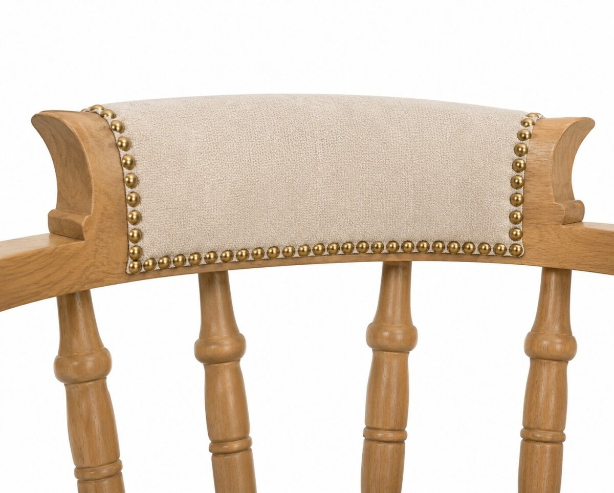 Chaise en bois sculpté avec accoudoirs pour bistrot et brasserie
