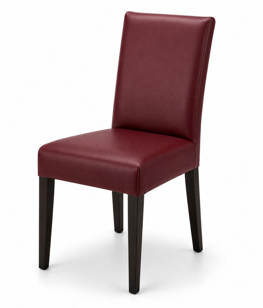 Chaise rembourrée en simili cuir beige pour restaurant CHR