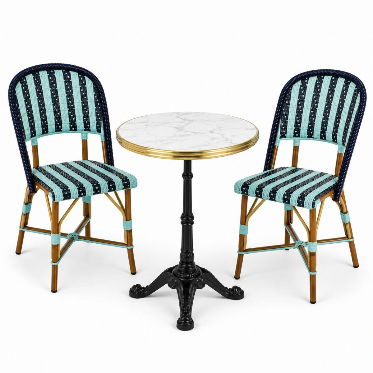 Chaise tressée Provence pour terrasse de café et restaurant
