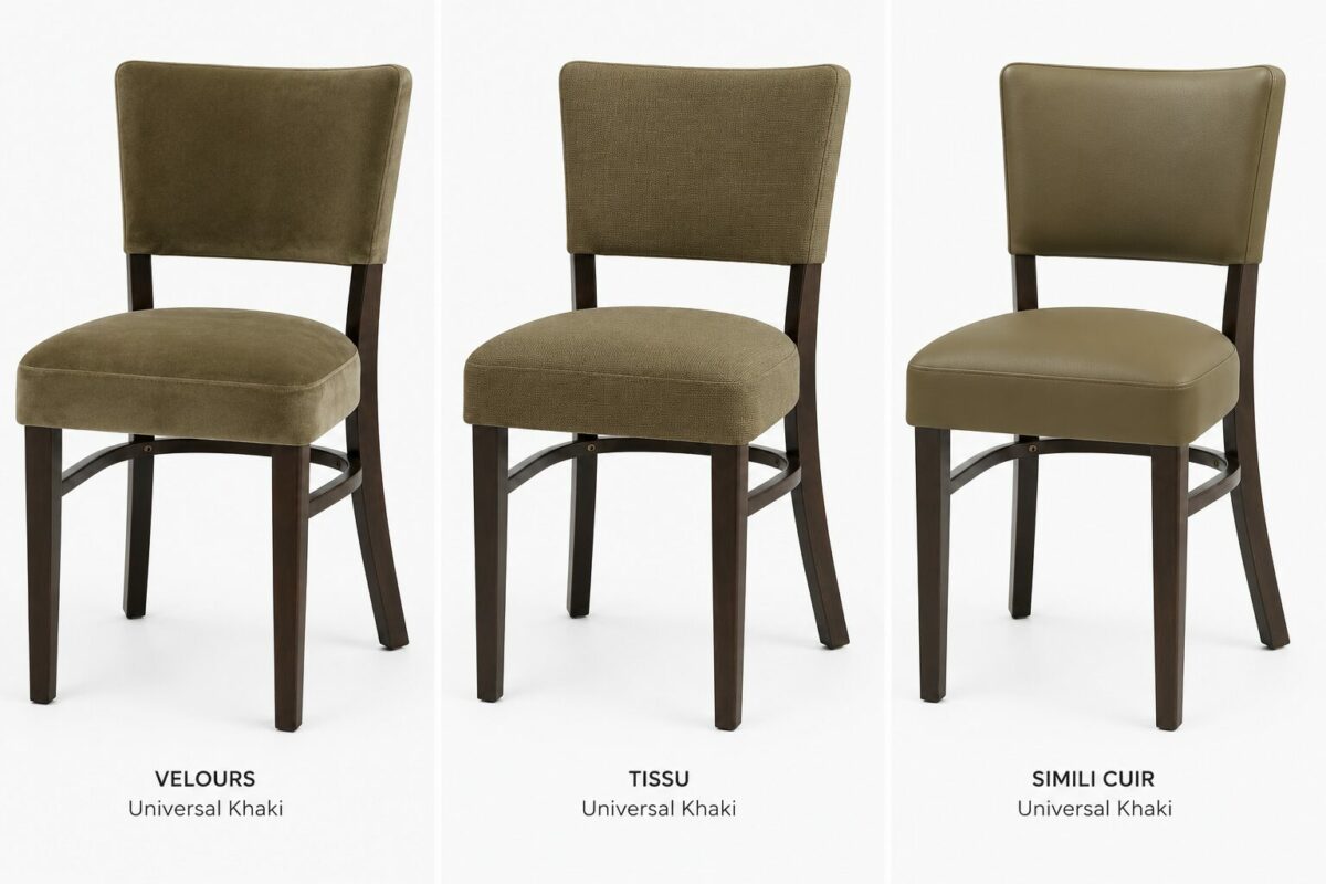 Chaise restaurant velours personnalisable - DANUBE – Image 4