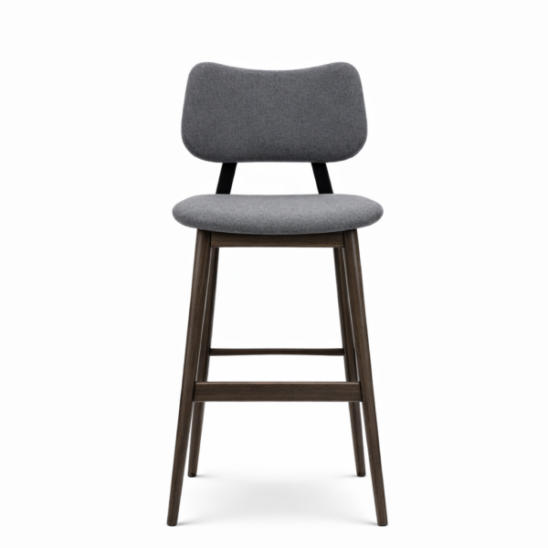 Tabouret de bar scandinave en bois avec dossier -TB 787 – WALTER T