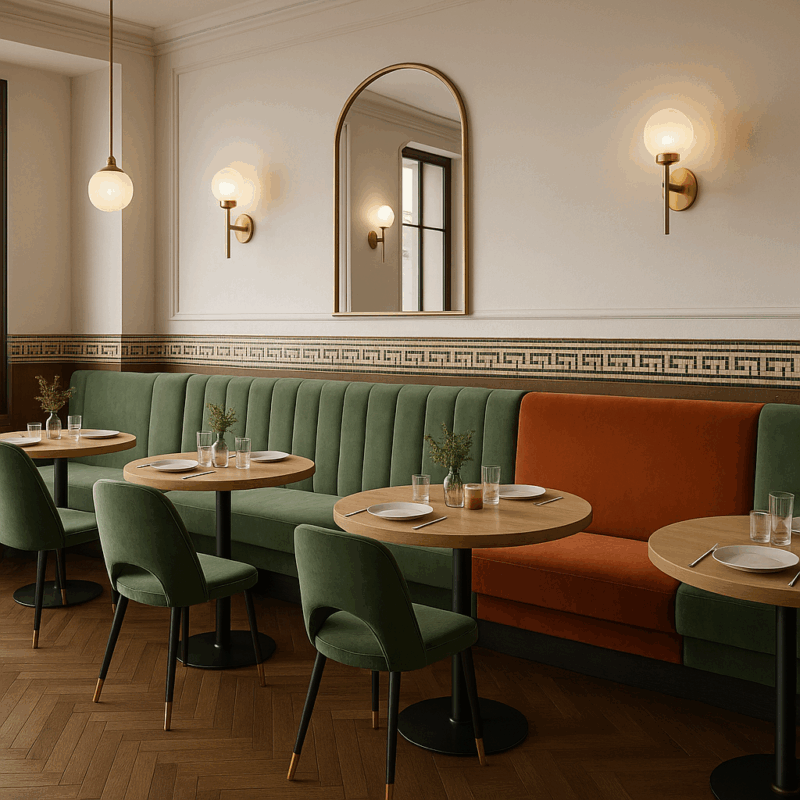 Banquettes velours Sur Mesure-ADELE  | Mobilier CHR – Image 4