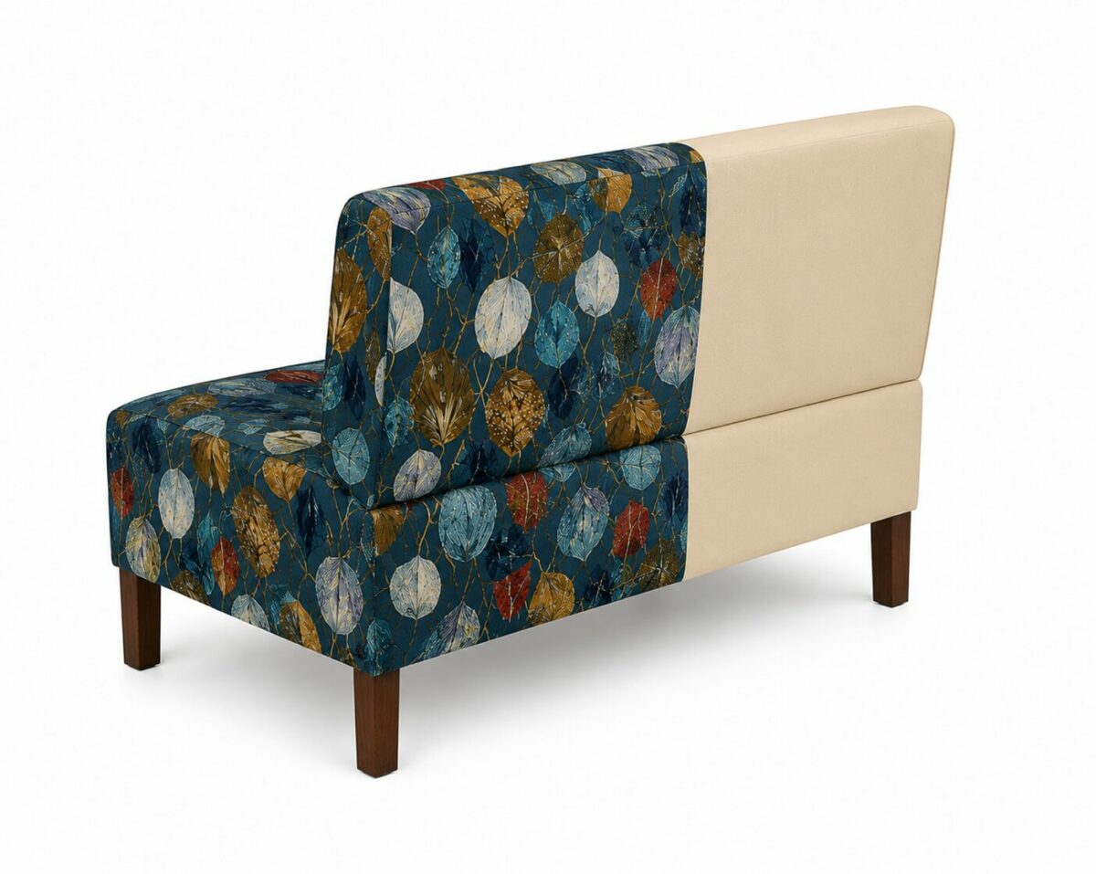 Banquette à motif floral pour restaurant