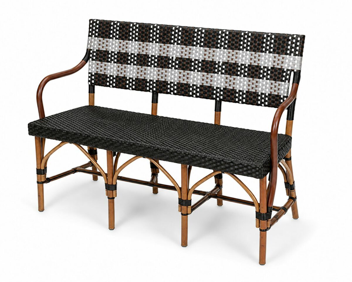 Banquette sur mesure pour terrasse de restaurant