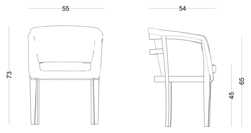Fauteuil Restaurant Vintage Clarine – Image 11