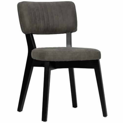 chaise restaurant Patrick beige avec structure en bois de hêtre et assise rembourrée, mobilier professionnel pour restaurant et hôtel