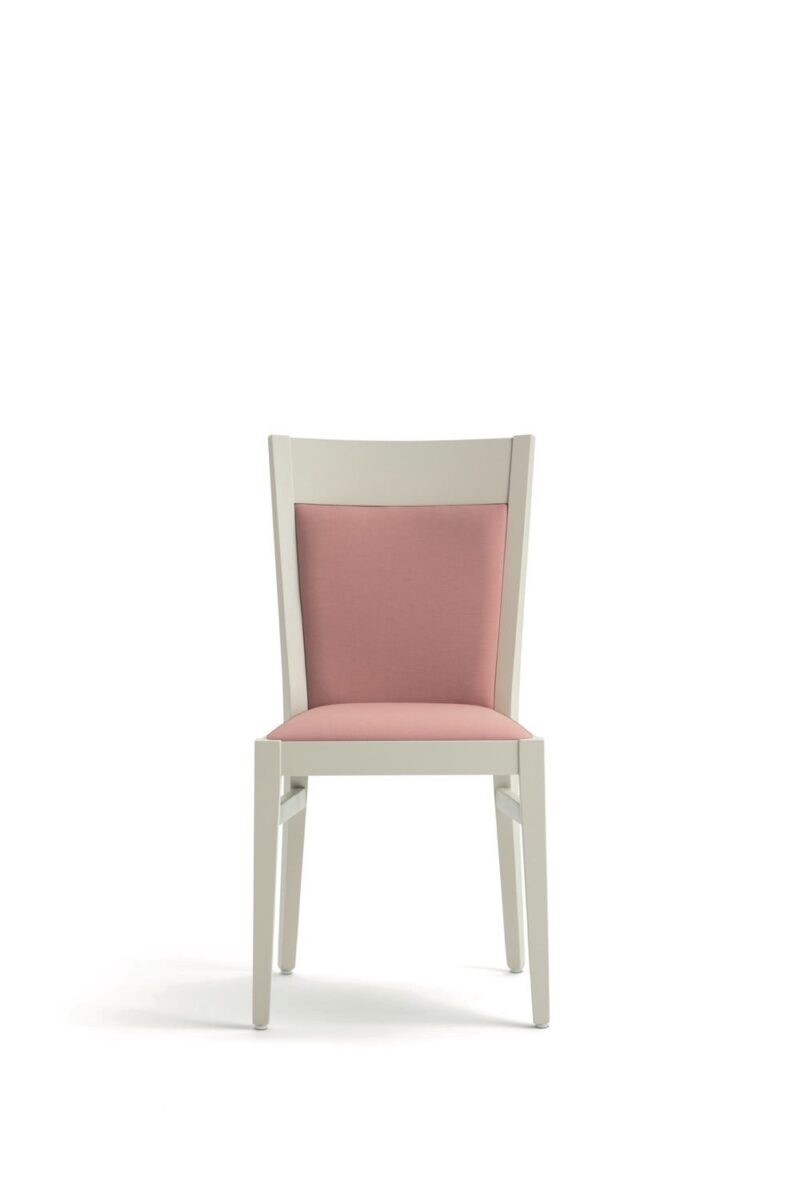 chaise restaurant bois et tissu vue de face