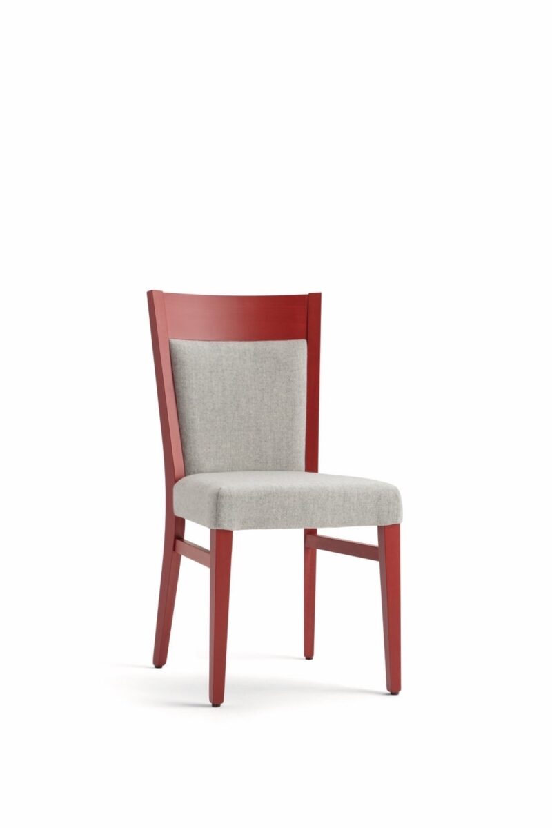 chaise rembourrée en hêtre massif pour restaurant
