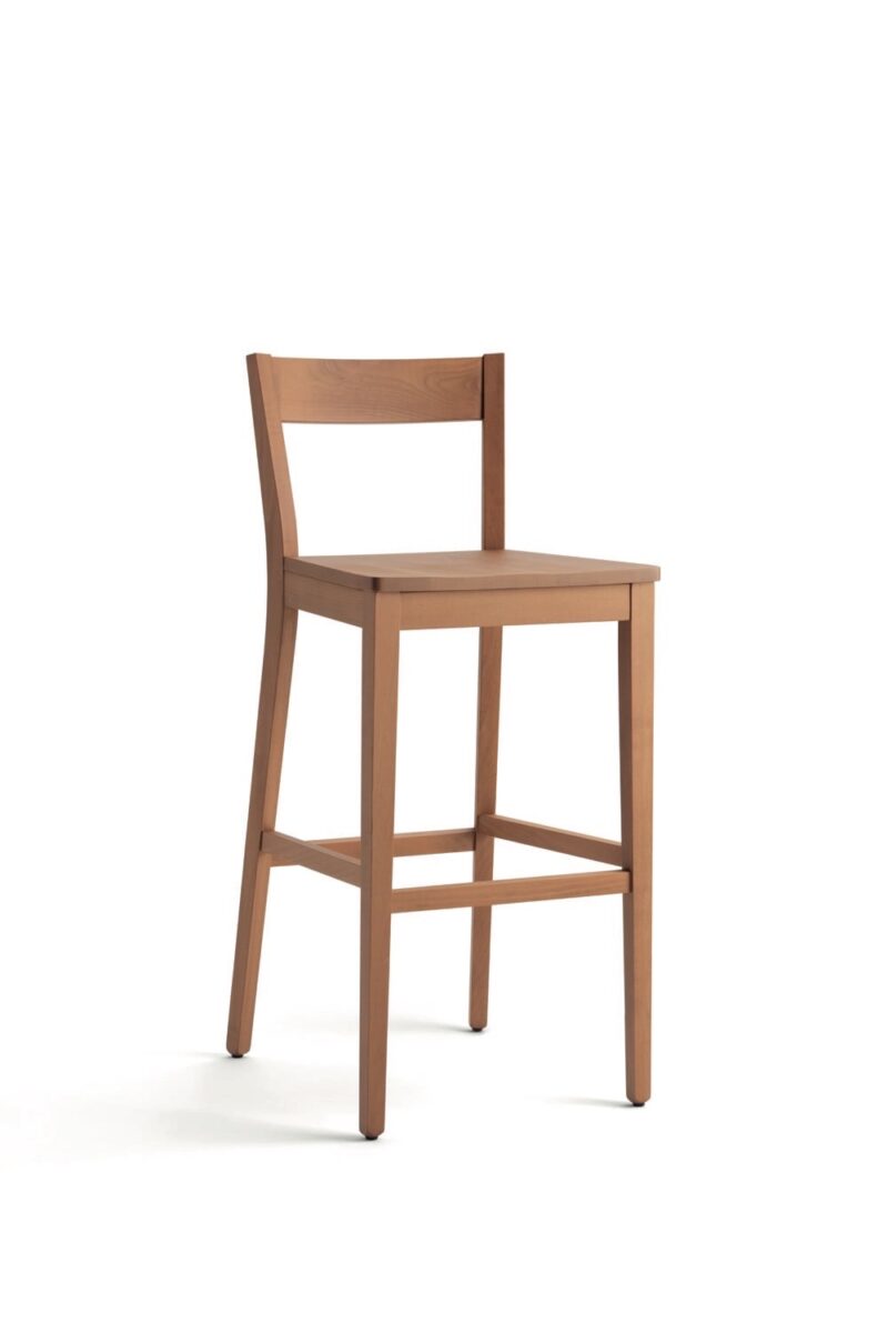 tabouret de bar en bois naturel massif