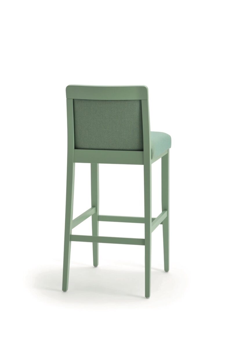 tabouret de bar rembourré vue de face