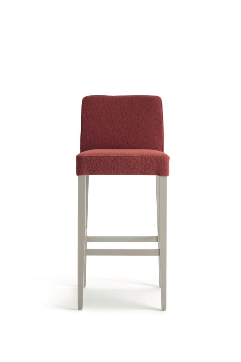 tabouret de bar rembourré en bois massif