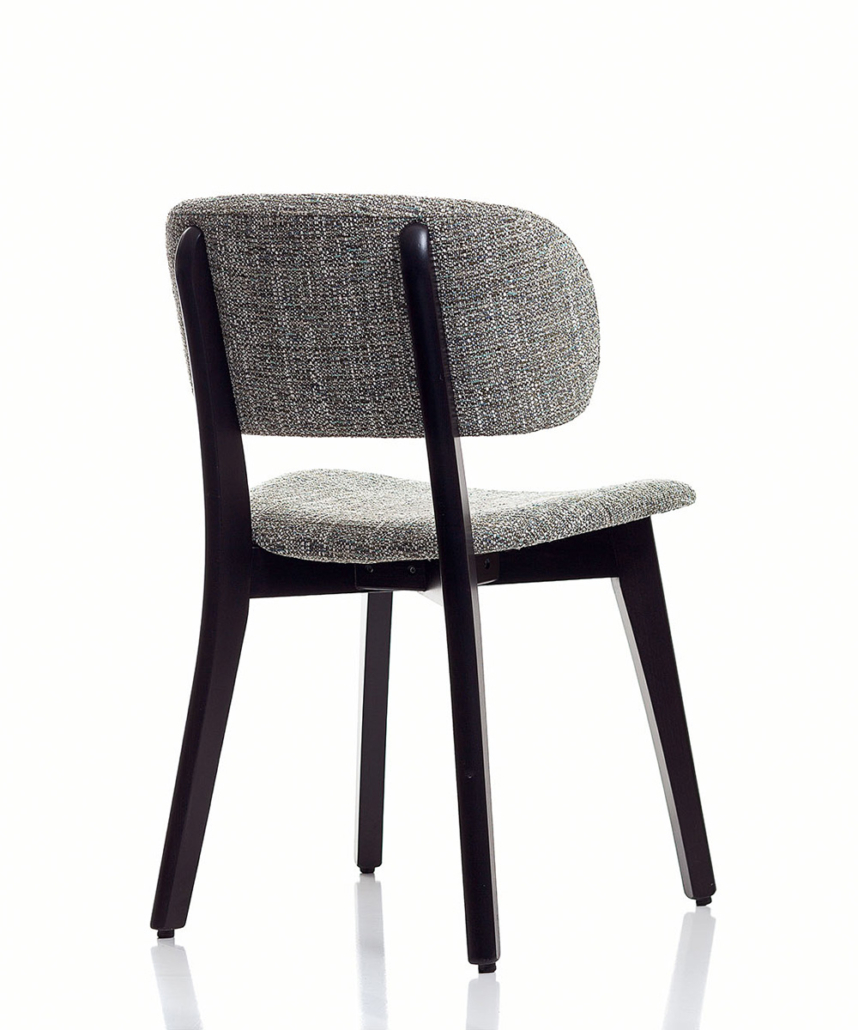 Chaise rembourrée GIULIA en bois massif