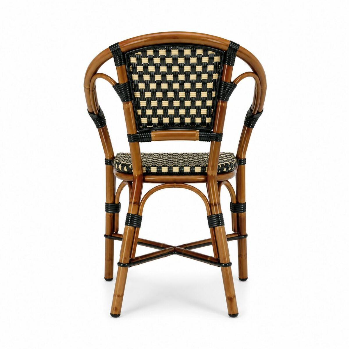 Fauteuil bistrot parisien rotin vue de face