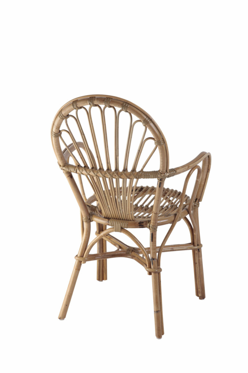 Fauteuil rotin haut dossier 259 en Manau