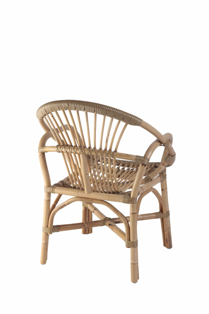 Fauteuil rotin salon Mykonos en Manau