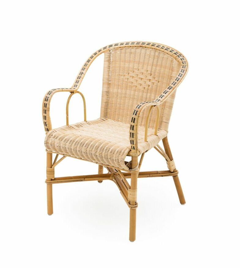 Fauteuil bistrot en rotin pour restaurant