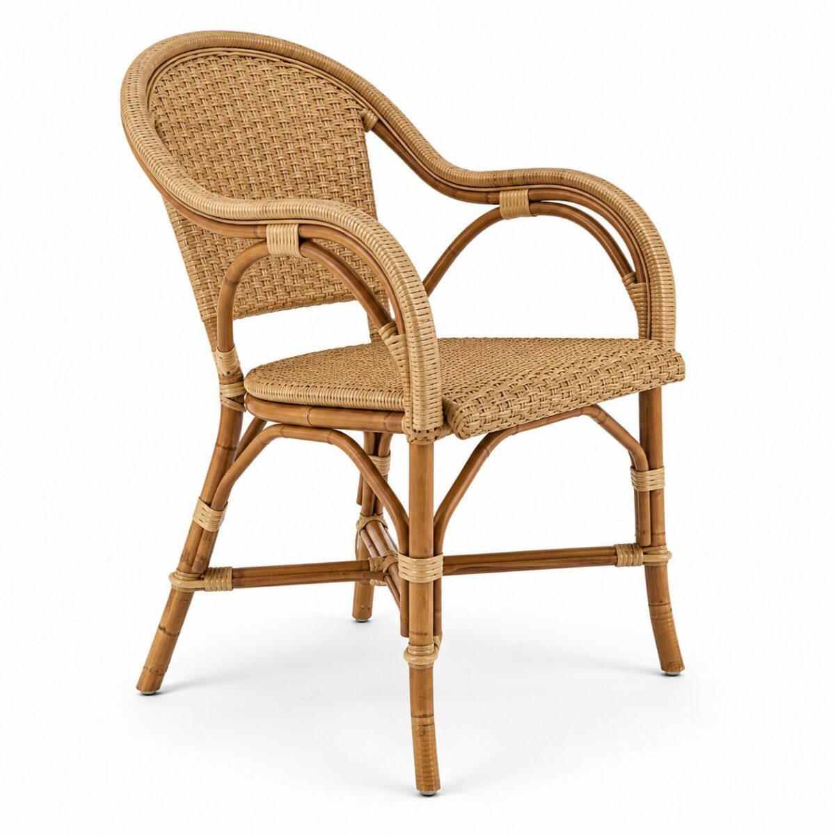 Fauteuil rotin naturel Venise – Fauteuil bistrot tressé – Image 2